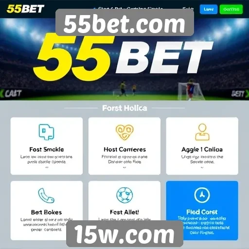 Análise das funcionalidades do site 55bet